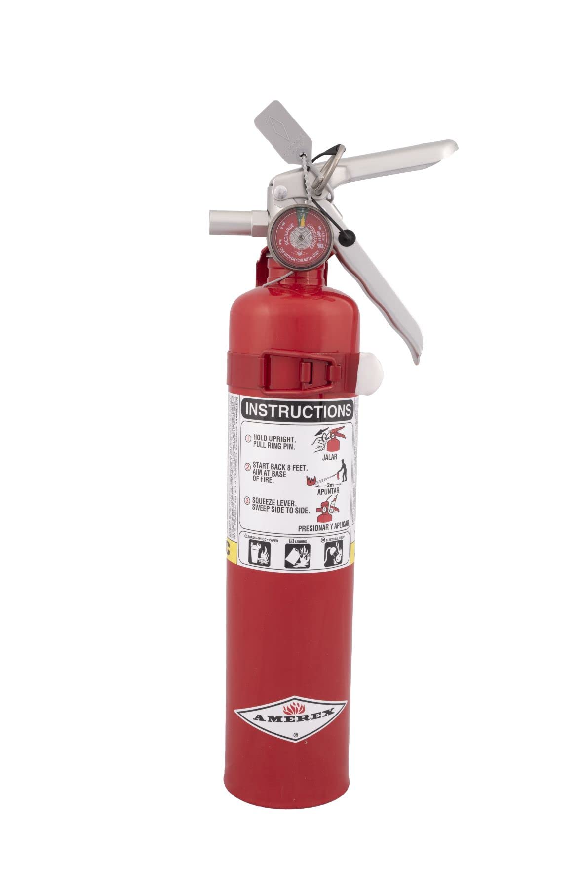 Amerex B417T 2.5 lbs ABC Dry Chemical Fire Extinguisher with Wall